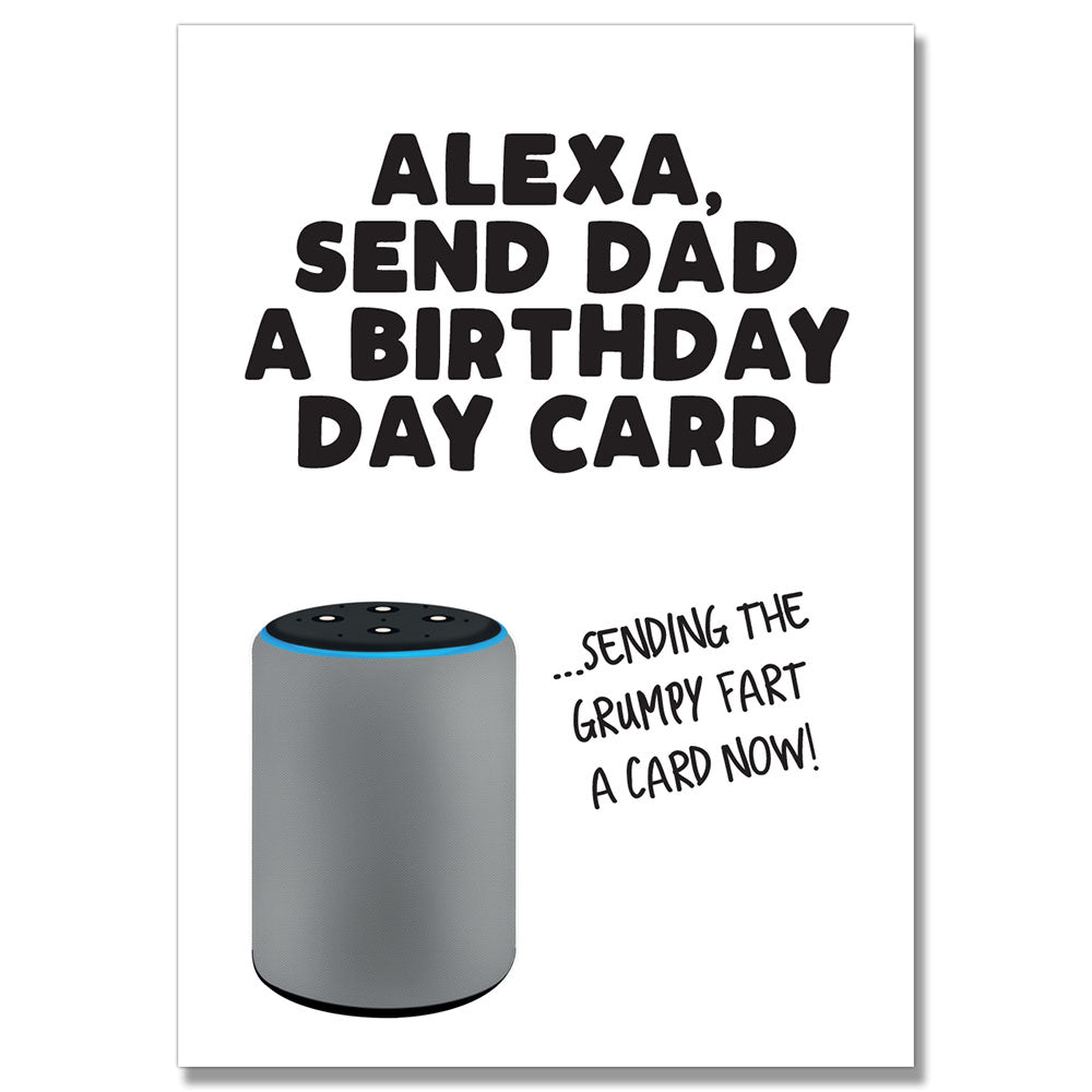 Alexa Grumpy Fart Dad Birthday Card PACK OF 6 #1 image